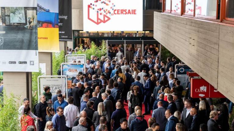 feria del sector de la cerámica en Italia